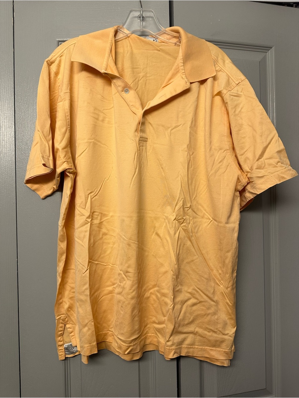 Men's Short-Sleeve Polo in Light Orange